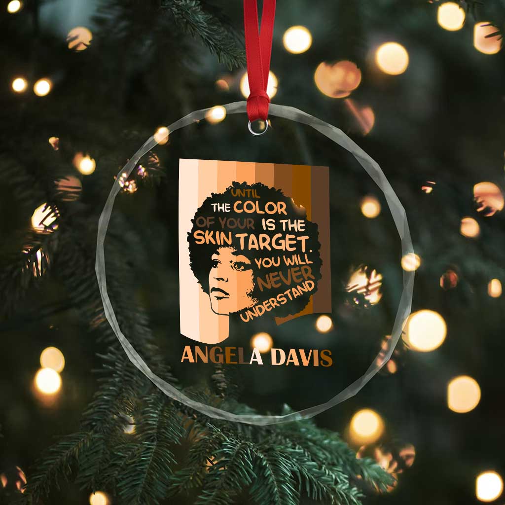 Angela Davis Inspirational Quote Crystal Glass Ornament Black Pride Melanin TS14 Print Your Wear