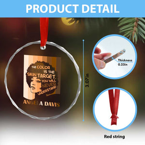 Angela Davis Inspirational Quote Crystal Glass Ornament Black Pride Melanin TS14 Print Your Wear