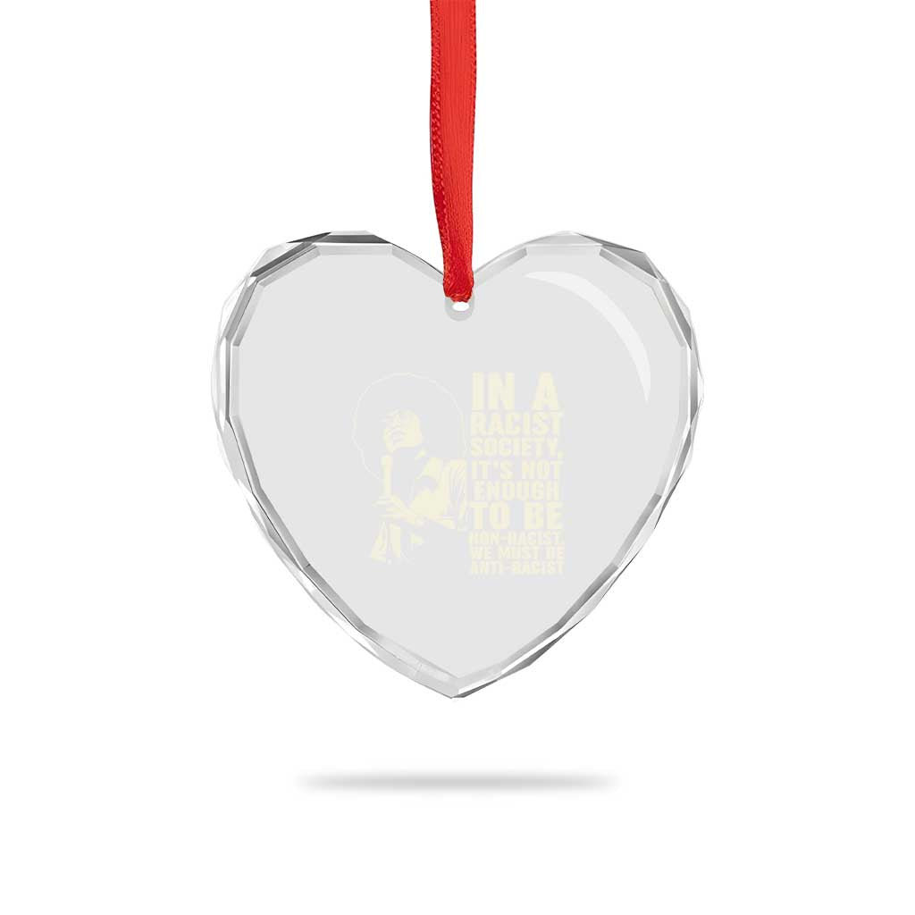 Angela Davis Inspirational Quote Heart Crystal Glass Ornament TS14 Print Your Wear