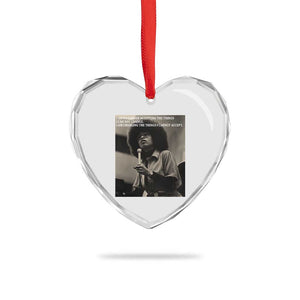 Angela Davis Inspirational Quote Heart Crystal Glass Ornament Black History Month TS14 Print Your Wear