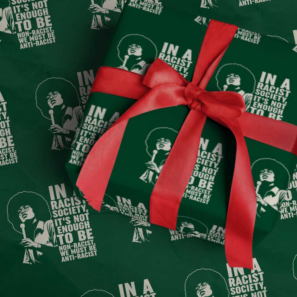 Angela Davis Inspirational Quote Wrapping Paper Roll TS14 Green Print Your Wear