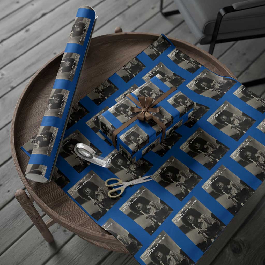 Angela Davis Inspirational Quote Wrapping Paper Roll Black History Month TS14 Blue Print Your Wear