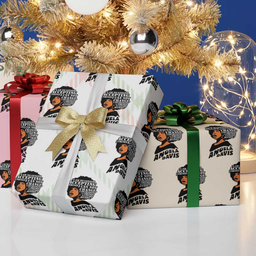 Angela Davis Inspirational Quote Wrapping Paper Roll I Am No Longer Accepting The Things I Cannot Change TS14 Print Your Wear
