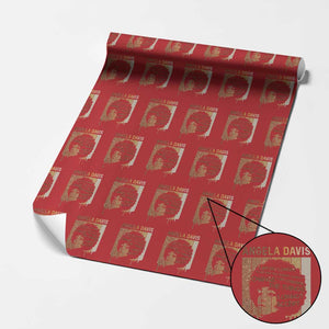 Angela Davis Quote Wrapping Paper Roll I Am No Longer Accepting The Things I Cannot Change TS14 Red Print Your Wear