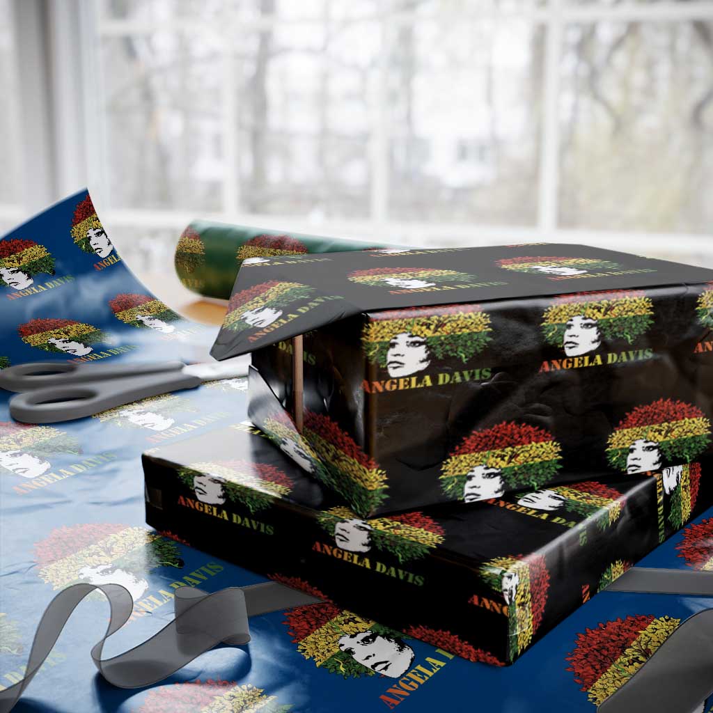 Angela Davis Wrapping Paper Roll Black History Month TS14 Black Print Your Wear