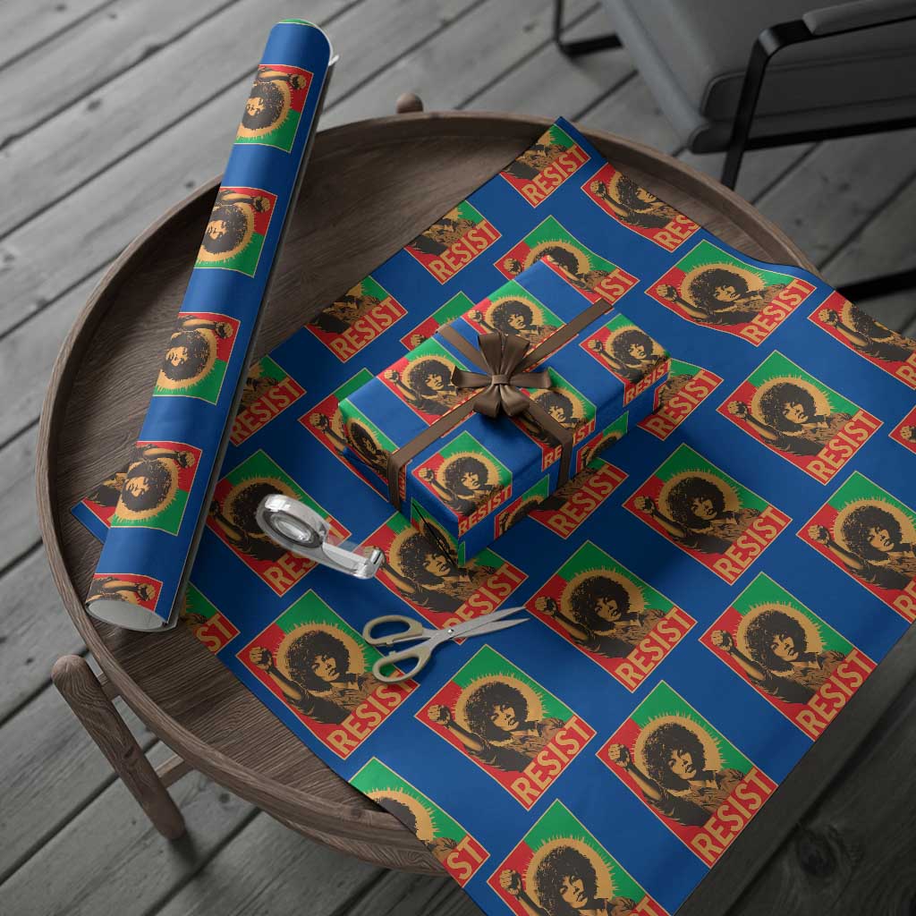 Angela Davis Wrapping Paper Roll Political Protest Resist Civil Rights Freedom TS14 Blue Print Your Wear