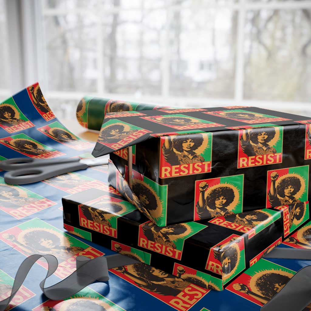 Angela Davis Wrapping Paper Roll Political Protest Resist Civil Rights Freedom TS14 Black Print Your Wear