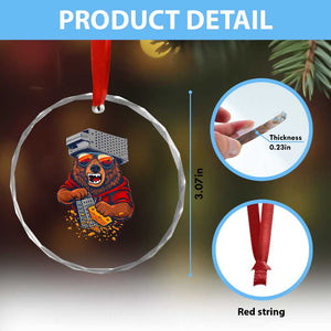 Angry Bear Grating Cheese Crystal Glass Ornament Grater Rage Crushing for Fierce Football Fans TS02 Print Your Wear