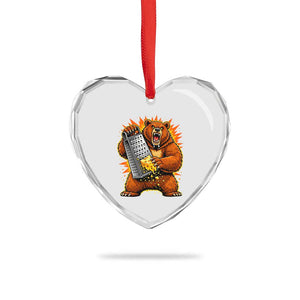 Angry Bear Grating Cheese Grater Hater Fierce Graphic Heart Crystal Glass Ornament TS02 Print Your Wear