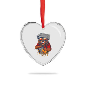 Angry Bear Grating Cheese Heart Crystal Glass Ornament Grater Rage Crushing for Fierce Football Fans TS02 Print Your Wear