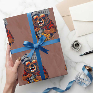 Angry Bear Grating Cheese Wrapping Paper Roll Grater Rage Crushing for Fierce Football Fans TS02 Mocha Print Your Wear