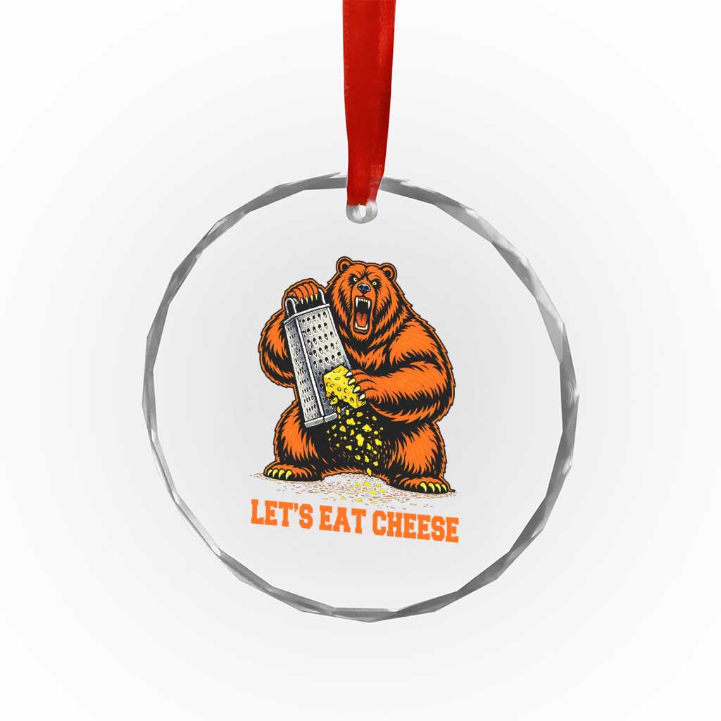Angry Bear Grating Let's Eat Cheese Crystal Glass Ornament CFB Game Day Sport Fan TS10 Print Your Wear