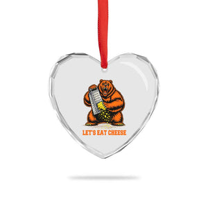 Angry Bear Grating Let's Eat Cheese Heart Crystal Glass Ornament CFB Game Day Sport Fan TS10 Print Your Wear