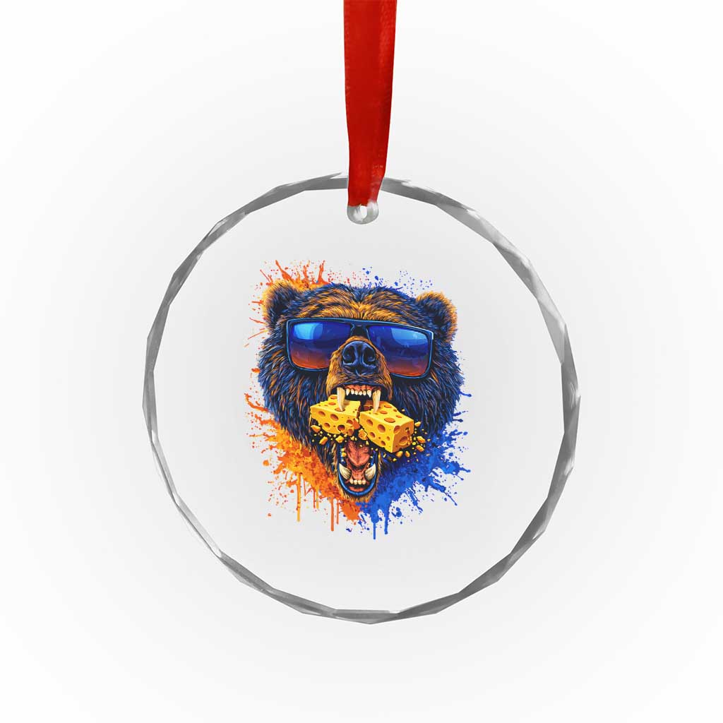 Angry Bear Lets Eat Cheese Crystal Glass Ornament CFB Game Day Sport Fan TS10 Print Your Wear