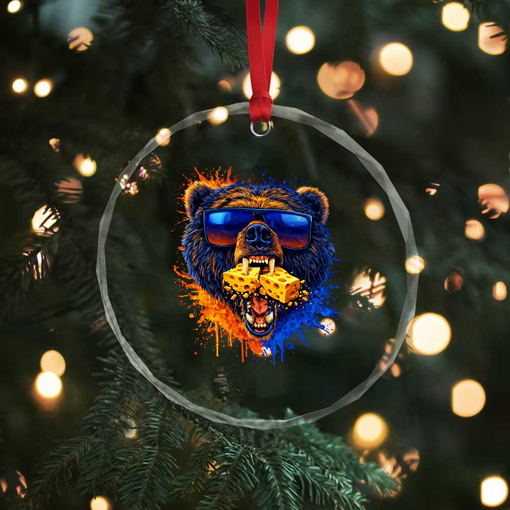 Angry Bear Lets Eat Cheese Crystal Glass Ornament CFB Game Day Sport Fan TS10 Print Your Wear