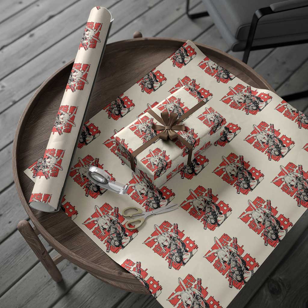 Anime Manga Cyberpunk Wrapping Paper Roll Techwear Harajuku Style Bunny Girl TS02 Beige Print Your Wear