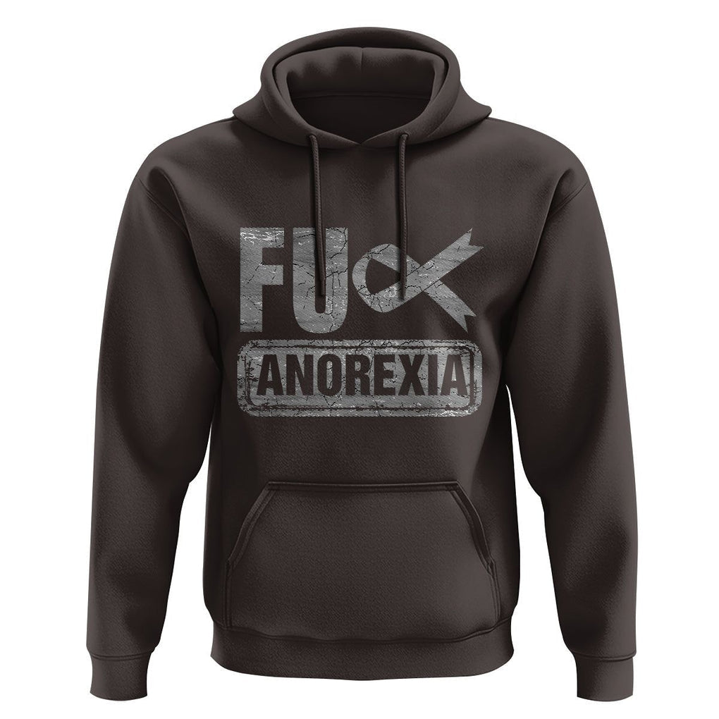 Anorexia Awareness FU Eating Disorders Hoodie TS09 Dark Chocolate Printyourwear