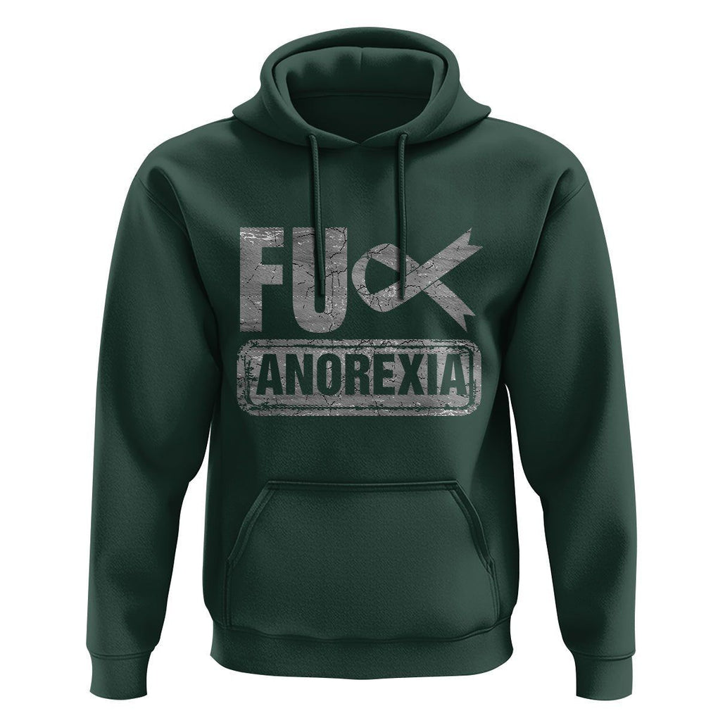 Anorexia Awareness FU Eating Disorders Hoodie TS09 Dark Forest Green Printyourwear