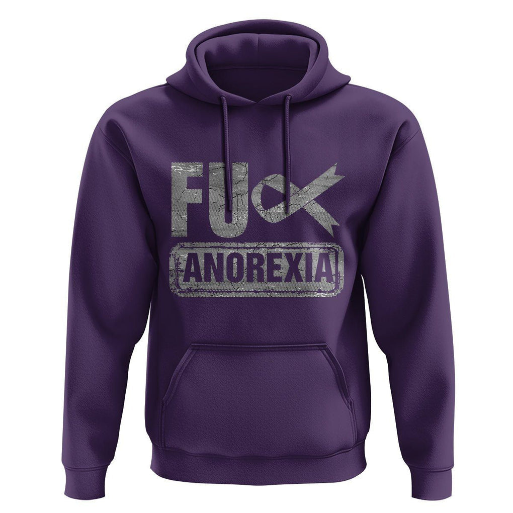 Anorexia Awareness FU Eating Disorders Hoodie TS09 Purple Printyourwear