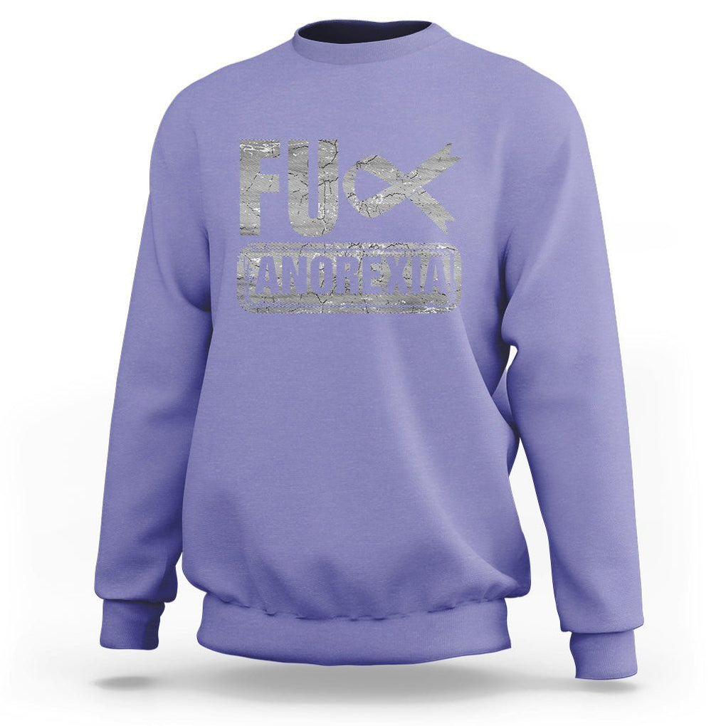 Anorexia Awareness FU Eating Disorders Sweatshirt TS09 Violet Printyourwear