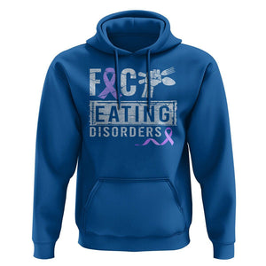 Anorexia Awareness Hoodie FxxK Eating Disorders Purple Ribbon TS09 Royal Blue Printyourwear