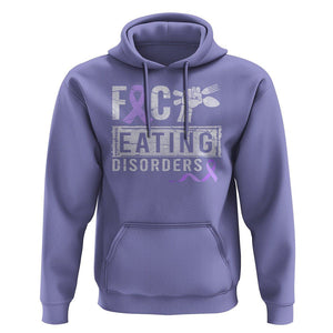 Anorexia Awareness Hoodie FxxK Eating Disorders Purple Ribbon TS09 Violet Printyourwear