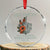 Anti Cancer Skeleton Middle Finger Crystal Glass Ornament Floral Fck Cancer TS02 Transparent Glass 3'' Circle Print Your Wear