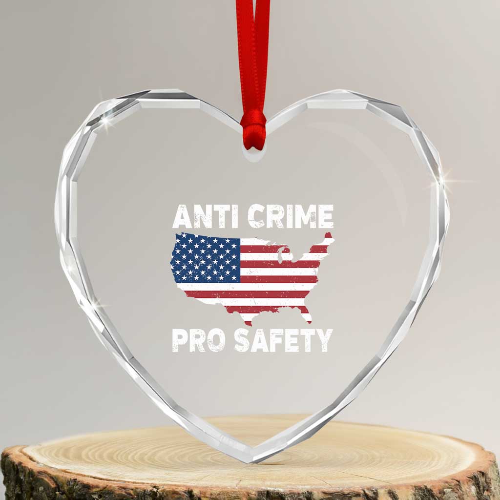 Anti Crime Pro Safety Heart Crystal Glass Ornament Mayor Resistance Protest Jacob Political TS11 Transparent Glass 3'' Heart Print Your Wear