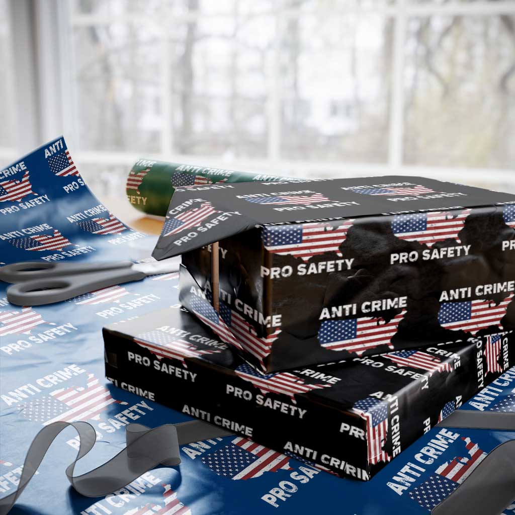 Anti Crime Pro Safety Wrapping Paper Roll Mayor Resistance Protest Jacob Political TS11 Black Print Your Wear