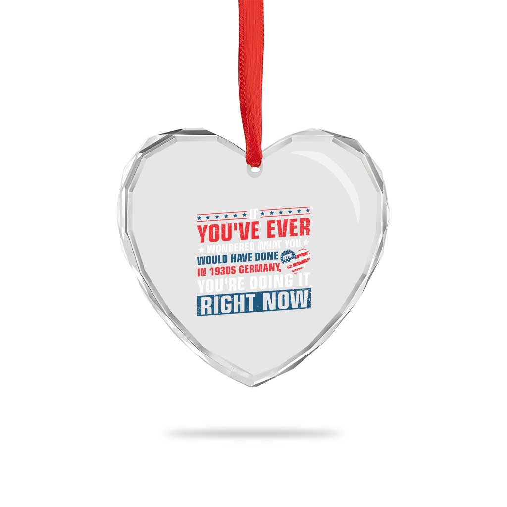 Anti Fascist Heart Crystal Glass Ornament Political Activism Human Rights TS10 Print Your Wear