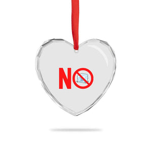 Anti ICE Heart Crystal Glass Ornament No ICE Protest Symbol Anti Immigration Enforcement TS14 Print Your Wear