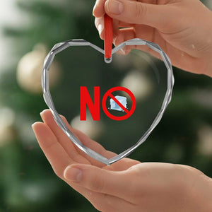 Anti ICE Heart Crystal Glass Ornament No ICE Protest Symbol Anti Immigration Enforcement TS14 Print Your Wear