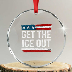 Anti ICE Immigration Protest Human Rights Crystal Glass Ornament TS14 Transparent Glass 3'' Circle Print Your Wear