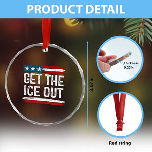 Anti ICE Immigration Protest Human Rights Crystal Glass Ornament TS14 Print Your Wear