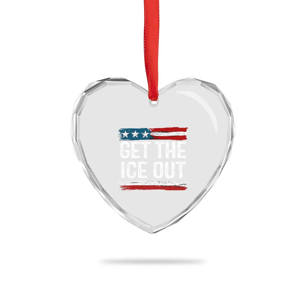 Anti ICE Immigration Protest Human Rights Heart Crystal Glass Ornament TS14 Print Your Wear
