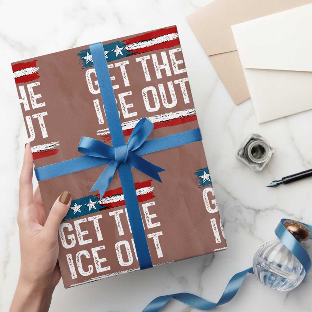 Anti ICE Immigration Protest Human Rights Wrapping Paper Roll TS14 Mocha Print Your Wear