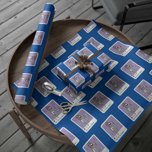 Anti Valentine Wrapping Paper Roll Funny Skeleton Selfie Meme TS14 Blue Print Your Wear