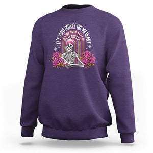 Anti Valentine's Day Sweatshirt It's Cold Outside Like My Heart Skeleton TS09 Purple Printyourwear