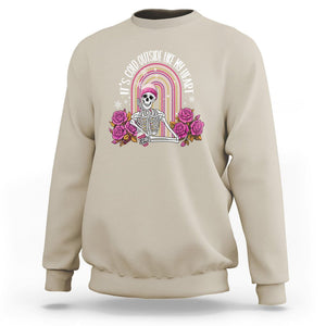 Anti Valentine's Day Sweatshirt It's Cold Outside Like My Heart Skeleton TS09 Sand Printyourwear
