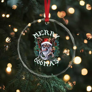 Anti Xmas Crystal Glass Ornament Merry 666Mas Satan Creepy Christmas TS09 Print Your Wear