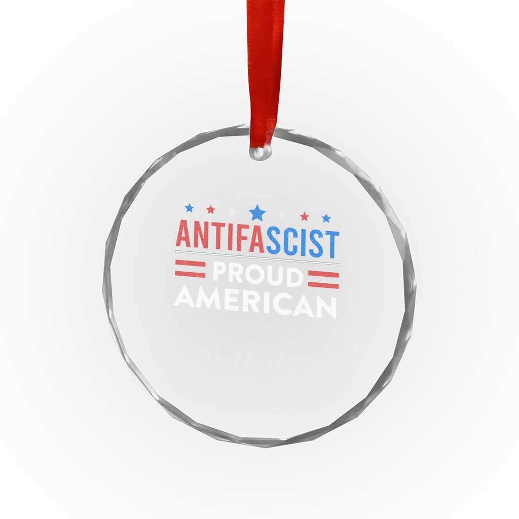 Antifascist Proud American Crystal Glass Ornament Fight Fascism Protest Human Rights TS11 Print Your Wear