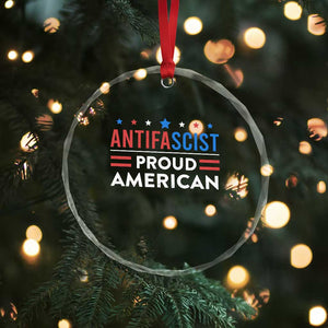 Antifascist Proud American Crystal Glass Ornament Fight Fascism Protest Human Rights TS11 Print Your Wear
