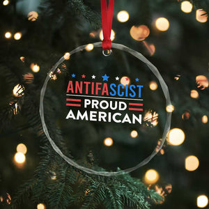 Antifascist Proud American Crystal Glass Ornament Fight Fascism Protest Human Rights TS11 Print Your Wear