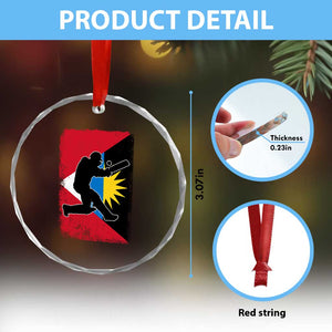 Antigua and Barbuda Cricket Crystal Glass Ornament Retro Vintage Sport Antiguan Flag West Indies Cricket Fan TS10 Print Your Wear