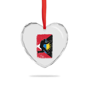 Antigua and Barbuda Cricket Heart Crystal Glass Ornament Retro Vintage Sport Antiguan Flag West Indies Cricket Fan TS10 Print Your Wear