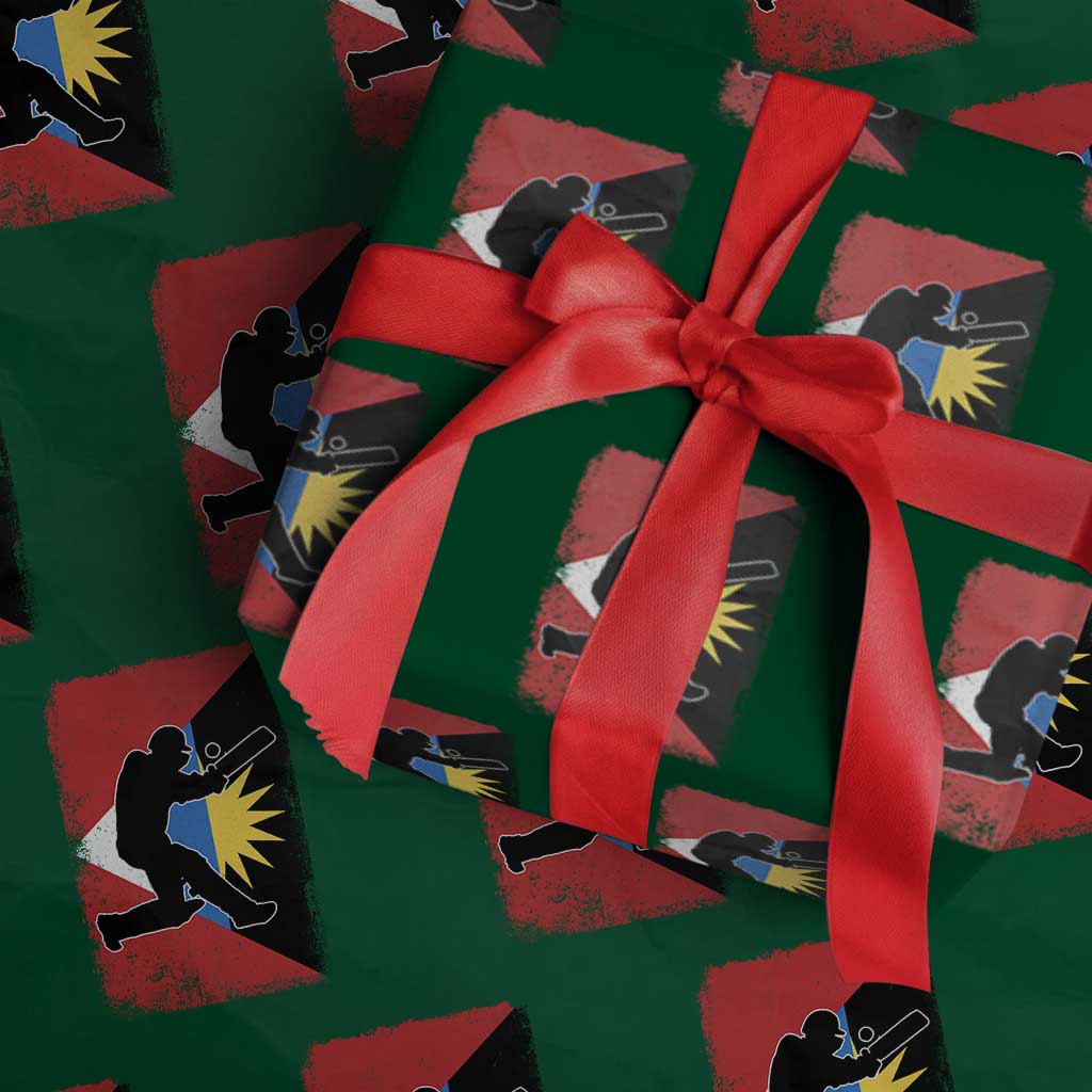 Antigua and Barbuda Cricket Wrapping Paper Roll Retro Vintage Sport Antiguan Flag West Indies Cricket Fan TS10 Green Print Your Wear