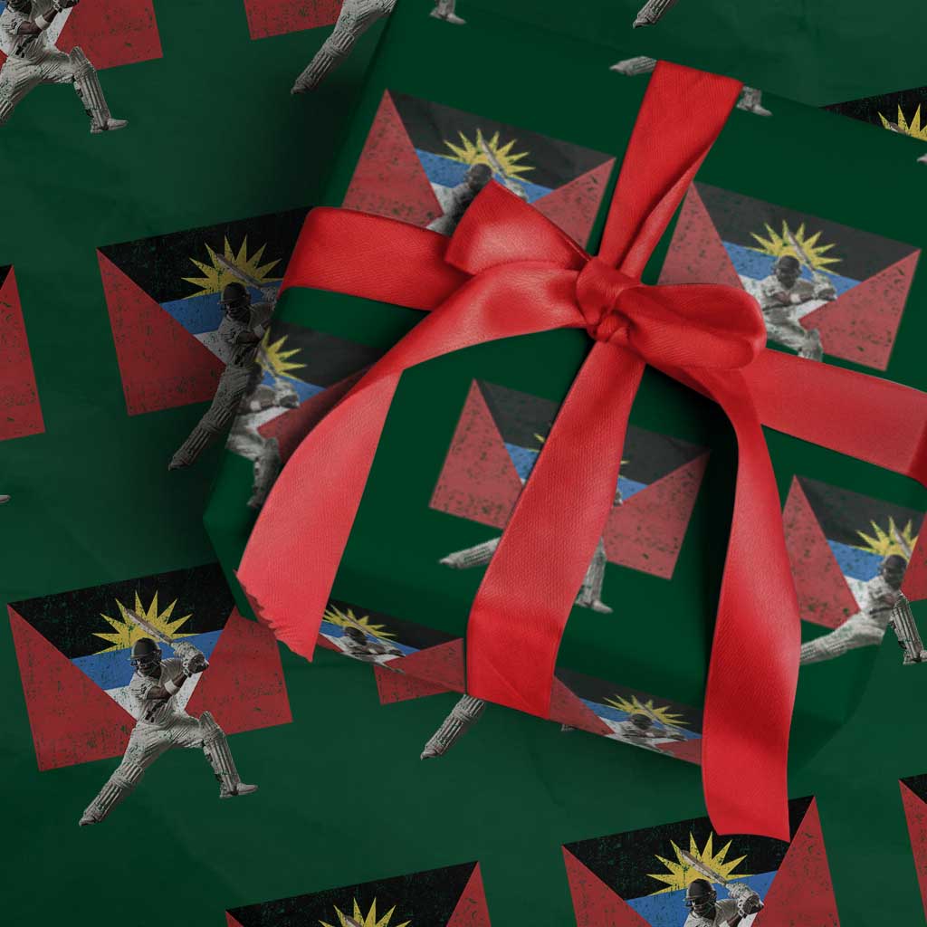Antigua and Barbuda Cricket Wrapping Paper Roll Retro Vintage Sport Antiguan Flag West Indies Fan TS10 Green Print Your Wear