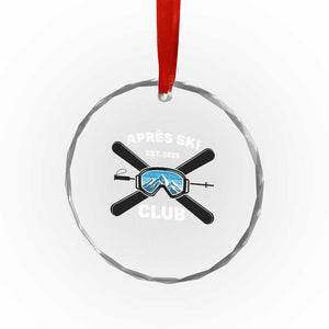 Apres Ski Club 2025 Crystal Glass Ornament Skiing Winter Sport Mountain TS11 Print Your Wear
