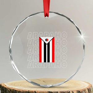 Arapaho Nation Flag Symbol Crystal Glass Ornament