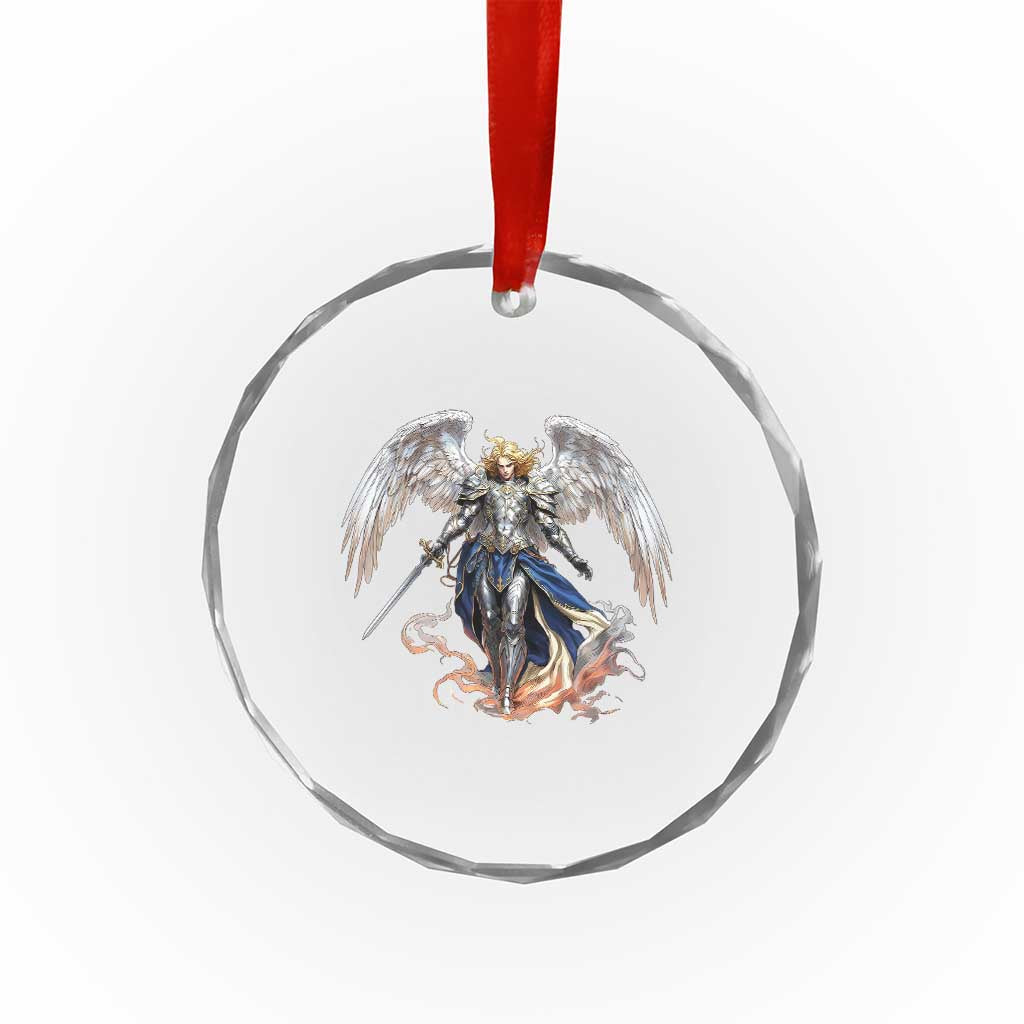 Archangel Saint Michael Warrior Crystal Glass Ornament Catholic Protection Gift TS12 Print Your Wear